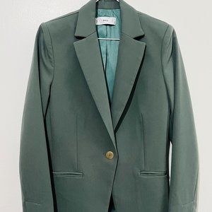 Mango Slim Fitting Moss Green Blazer Jacket-Women Size O